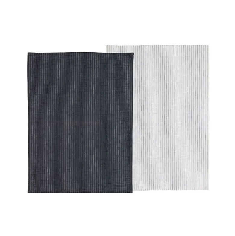 Södahl Organic Line viskestykker 2. stk. ash/white 50x70 cm