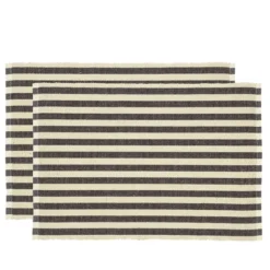 Södahl Statement Stripe dækkeserviet ash 2 stk. 33x48 cm