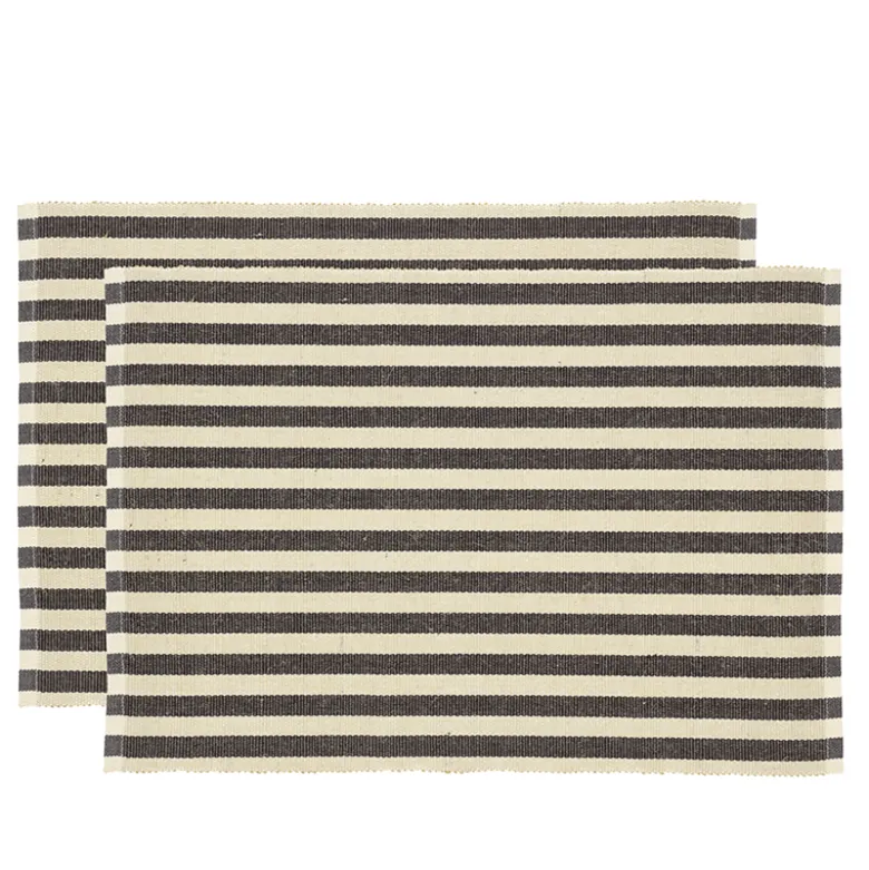 Södahl Statement Stripe dækkeserviet ash 2 stk. 33x48 cm