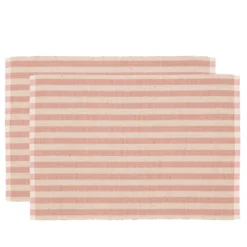 Södahl Statement Stripe dækkeserviet rose 2 stk. 33x48 cm