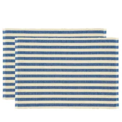 Södahl Statement Stripe dækkeserviet blue 2 stk. 33x48 cm
