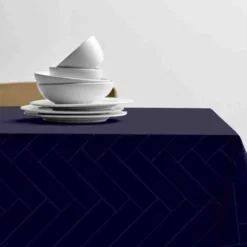 Södahl Tiles Damask dug indigo 140 x 320 cm