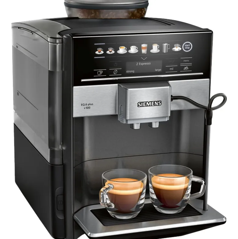 Siemens EQ6 Plus TE655319RW fuldautomatisk kaffemaskine sort