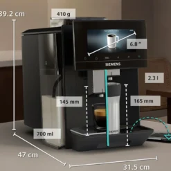 Siemens EQ900 Plus TQ925EZ5 fuldautomatisk kaffemaskine mørk rustfrit stål