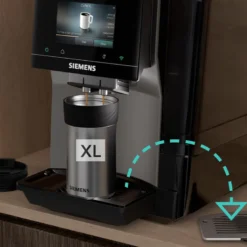 Siemens EQ700 TP725ET7 iAroma fuldautomatisk kaffemaskine inox sølv metallic