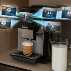 Siemens EQ700 TP725ET7 iAroma fuldautomatisk kaffemaskine inox sølv metallic