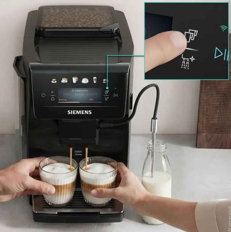 Siemens TP601E09 EQ600 iAroma fuldautomatisk kaffemaskine sort