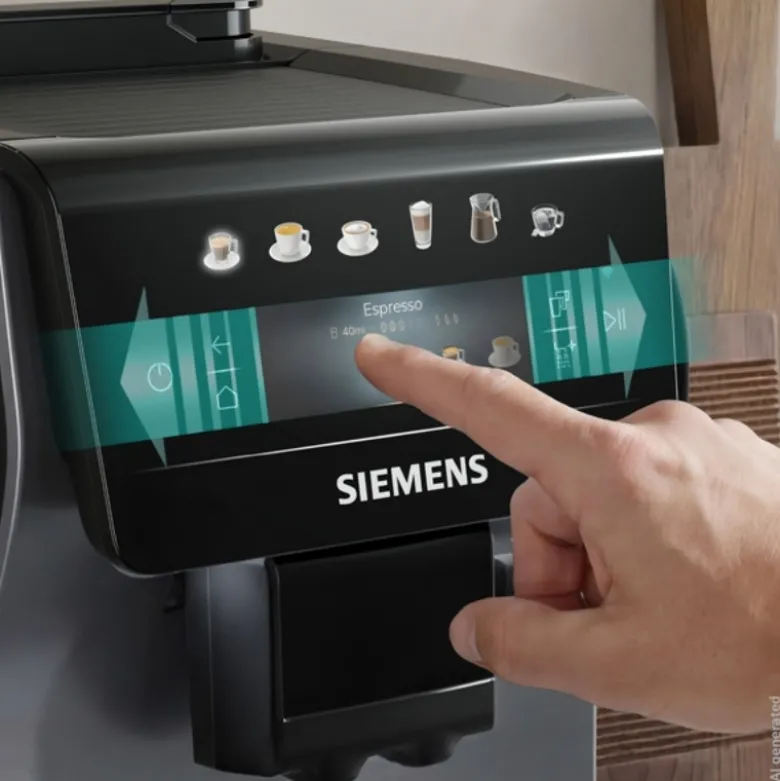 Siemens TP603EM6 EQ600 iAroma fuldautomatisk kaffemaskine sølvmetallic