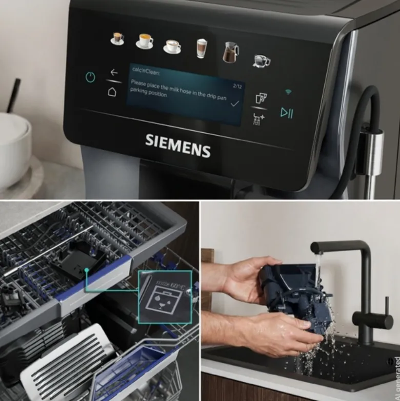 Siemens TP603EM6 EQ600 iAroma fuldautomatisk kaffemaskine sølvmetallic