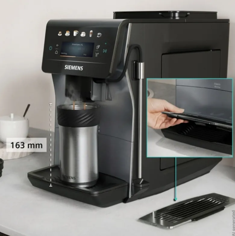Siemens TP603EM6 EQ600 iAroma fuldautomatisk kaffemaskine sølvmetallic