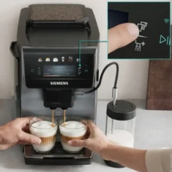 Siemens TP603EM6 EQ600 iAroma fuldautomatisk kaffemaskine sølvmetallic