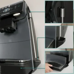 Siemens TP603EM6 EQ600 iAroma fuldautomatisk kaffemaskine sølvmetallic