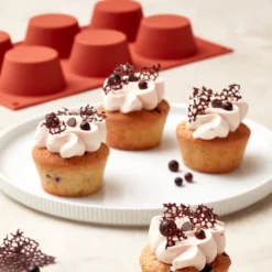Silikomart muffin silikoneform rød 6 stk.