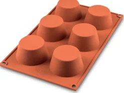 Silikomart muffin silikoneform rød 6 stk.