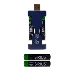 Sirius DecoPower USB Charger inklusiv 4 x AAA batterier