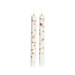 Sirius Mie LED kronelys hvid 2 stk H 22 cm