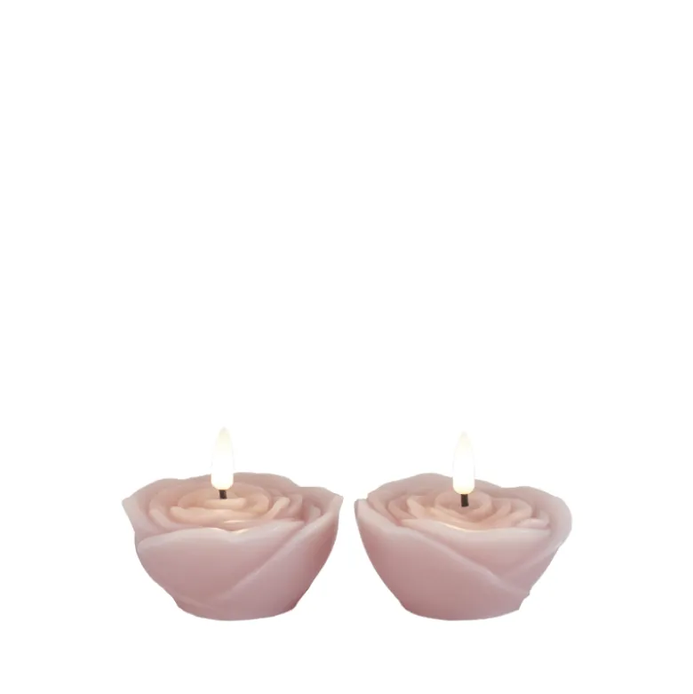 Sirius Rosita LED-lys pink Ø 8 cm H 4 cm 2 stk.