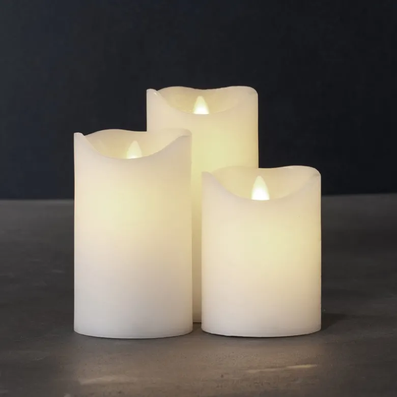 Sirius Sara LED bloklys råhvid 3 stk.