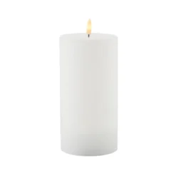 Sirius Sille genopladelig LED bloklys hvid Ø 10 x H 20 cm