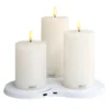 Sirius Sille genopladelig LED bloklys 3 stk. inkl. multicharger