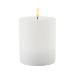 Sirius Sille genopladelig LED bloklys hvid Ø 10 x H 12,5 cm