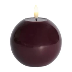Sirius Sille Lak LED kuglelys bordeaux H 9 cm