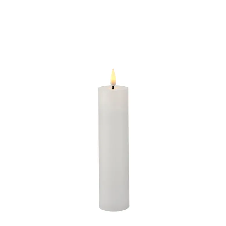 Sirius Sille LED batteridrevet bloklys hvid H 20 cm Ø 5 cm