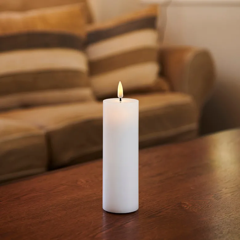 Sirius Sille LED batteridrevet bloklys hvid 15 cm