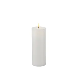 Sirius Sille LED batteridrevet bloklys hvid H 20 cm Ø 7,5 cm