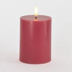 Sirius Sille LED-bloklys hindbær Ø 7,5 cm H 10 cm