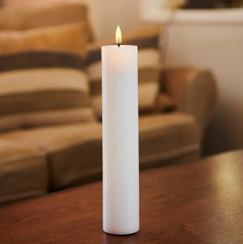 Sirius Sille LED bloklys hvid H 25 cm Ø 5 cm