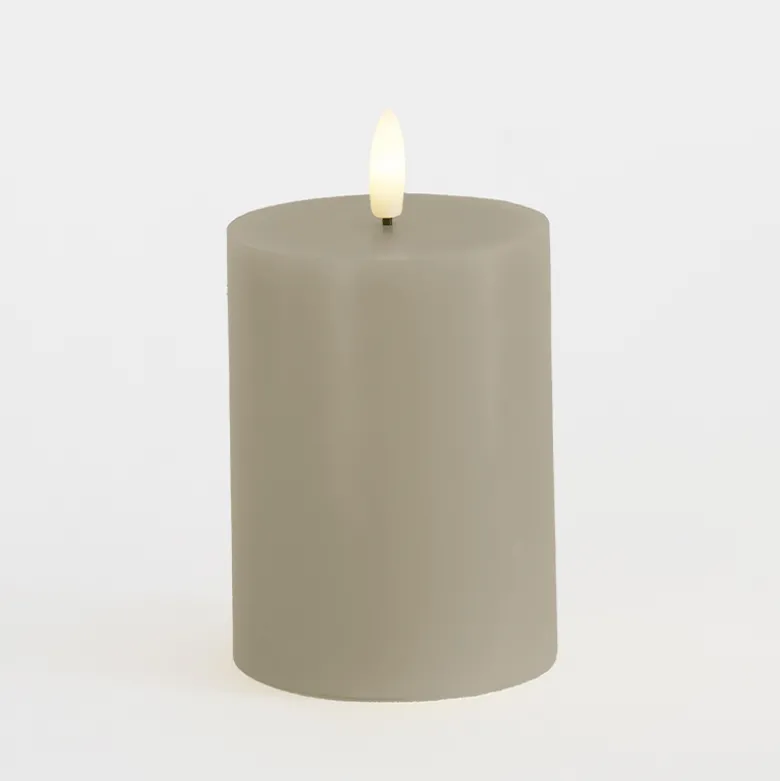 Sirius Sille LED-bloklys varm grå Ø 7,5 x 10 cm