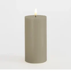 Sirius Sille LED-bloklys varm grå Ø 7,5 x 15 cm