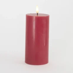 Sirius Sille LED-bloklys vinrød Ø 7,5 x 15 cm