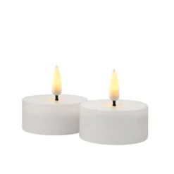 Sirius Sille LED fyrfadslys hvid Ø 4 cm 2 stk