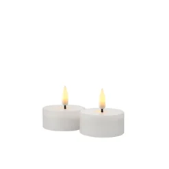 Sirius Sille LED genopladelige fyrfadslys hvid 2 stk.