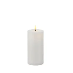 Sirius Sille LED genopladelig bloklys hvid H 15 cm Ø 7,5 cm
