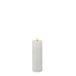 Sirius Sille LED genopladelig bloklys hvid H 15 cm Ø 5 cm