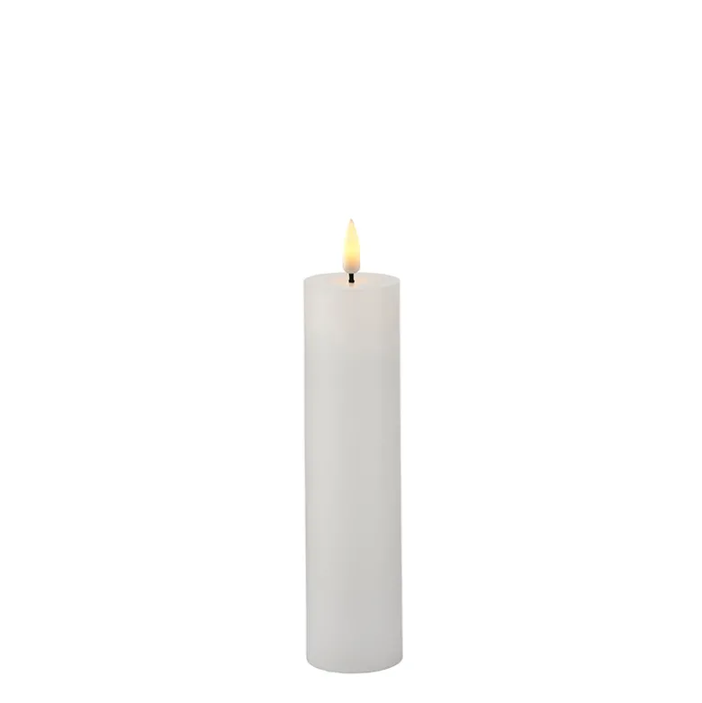 Sirius Sille LED genopladelig bloklys hvid H 20 cm Ø 5 cm