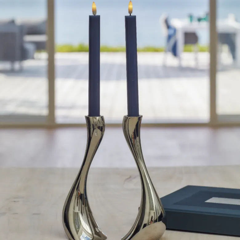 Sirius Sille LED kronelys mørkeblå Ø 2 cm H 25 cm 2 stk.