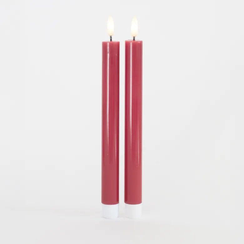 Sirius Sille LED-kronelys rosa 2 stk. Ø 2x25 cm