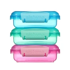Sistema Klip It Lunch opbevaringsbøtte multifarvet 200 ml 3 stk.