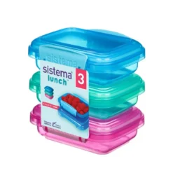 Sistema Klip It Lunch opbevaringsbøtte multifarvet 200 ml 3 stk.