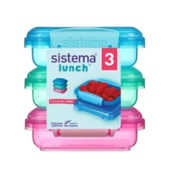 Sistema Klip It Lunch opbevaringsbøtte multifarvet 200 ml 3 stk.