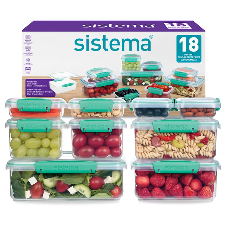 Sistema Klip It opbevaringssæt mint 18 dele