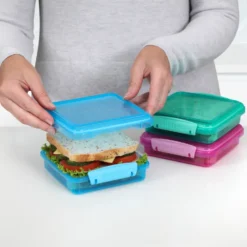 Sistema Klip It Sandwich madkasse multifarvet 450 ml 3 stk.