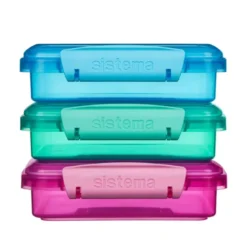 Sistema Klip It Sandwich madkasse multifarvet 450 ml 3 stk.