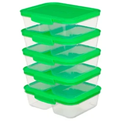 Sistema Nest It Meal Prep opbevaringsbokse grøn 5 stk.
