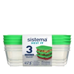 Sistema Nest It Meal Prep opbevaringsbokse 3 stk. 1 liter