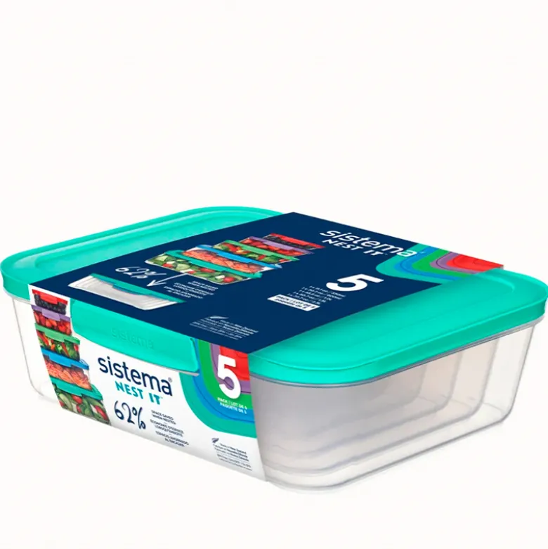 Sistema Nest It opbevaringsbokse 5 stk. minty